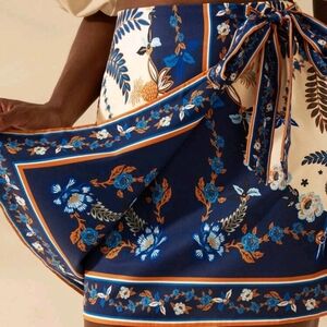 LONG SKIRT WITH COCONUT FOREST PRINT 25S IN COTTON 266160